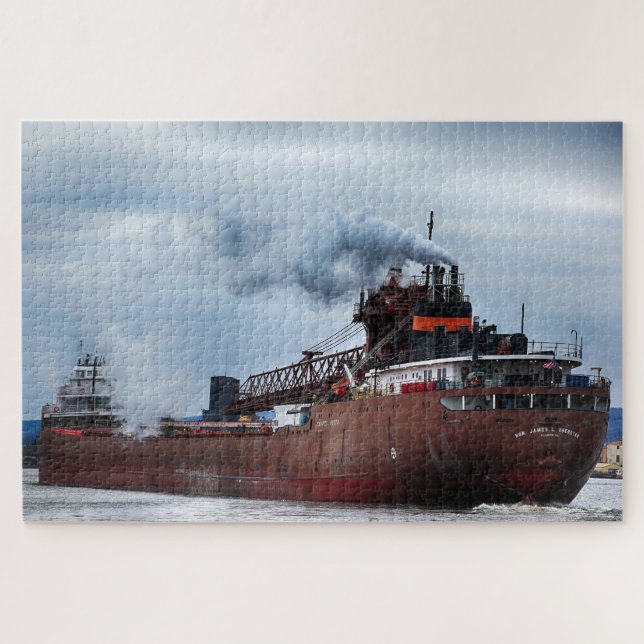 Ehrenwerte James L Oberstar Schiff Duluth Minnesot Puzzle (Horizontal)