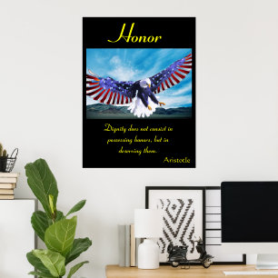 Ehrenzeichen mit Weisheit und Stolz Poster
