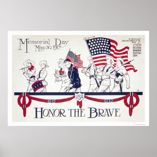 Ehrerbietung für die Tapferkeit Poster (Vorne)