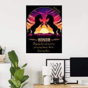 Ehrerbietung gegen Sunset's fiery Sky Poster