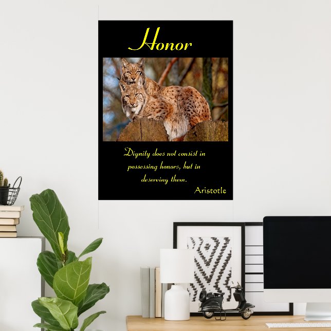 Ehrerbietung mit der unnachgiebigen Kraft der Natu Poster (Heimbüro)