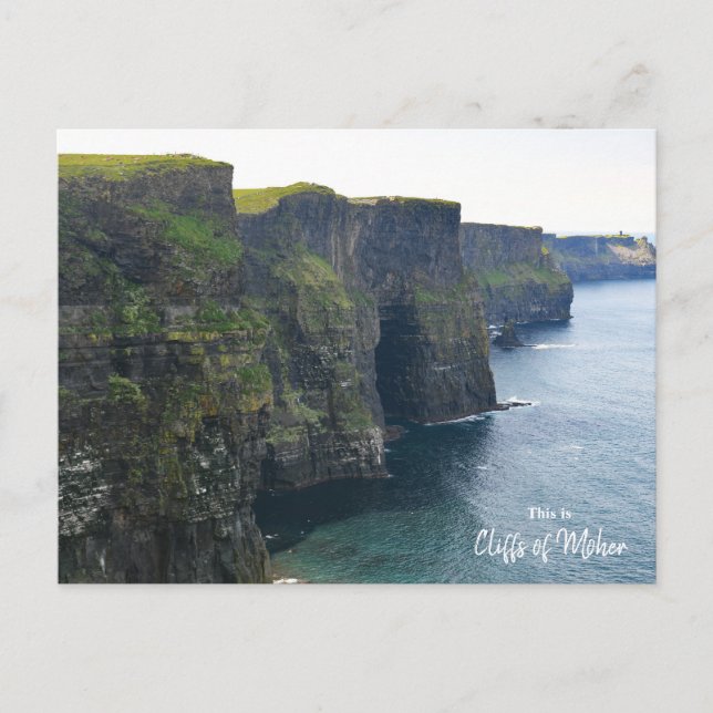 Ehrfurcht vor den Cliffs of Moher - Irland Postkarte (Vorderseite)