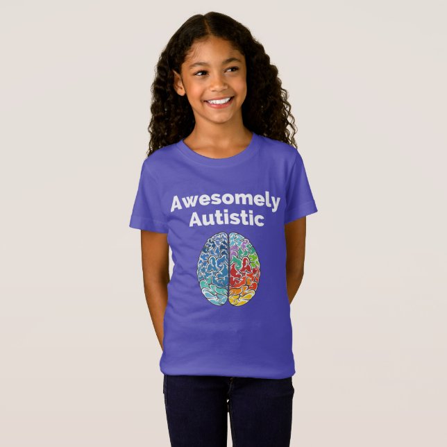 Ehrfürchtig autistisches Gehirn T-Shirt (Vorne ganz)