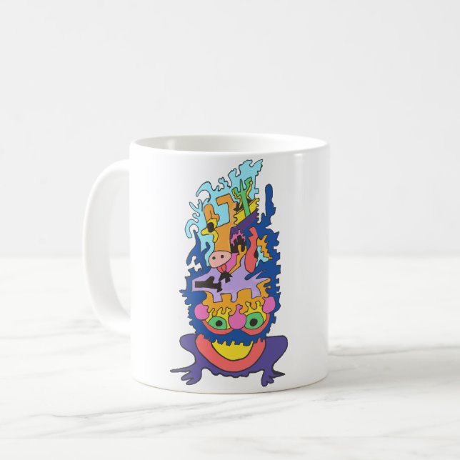 Ehrgeiziger Frosch Kaffeetasse (Vorderseite Links)