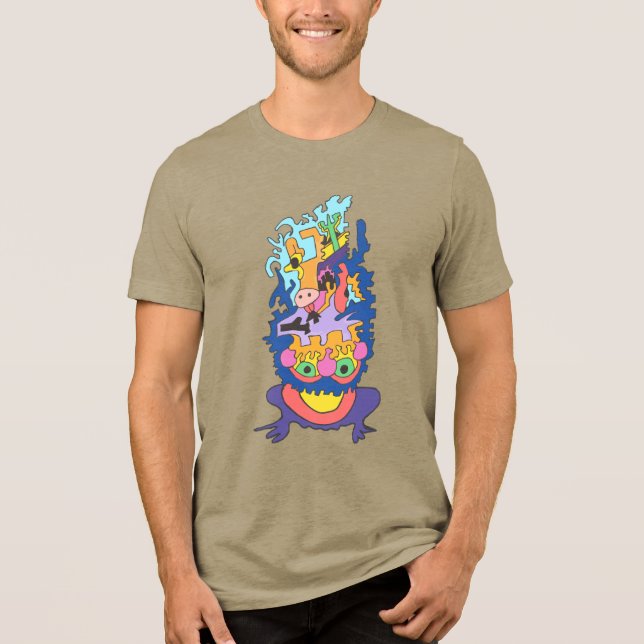 Ehrgeiziger Frosch Tri-Blend Shirt (Vorderseite)