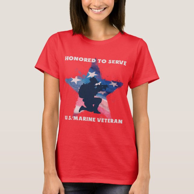 Ehrlich, um zu dienen, US-Marine Veteran T-Shirt (Vorderseite)