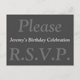 Ehrlich und elegant "Bitte R.S.V.P." Postkarte
