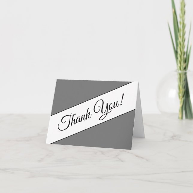 Ehrlich und elegant "Danke!" Karte (Vorderseite)