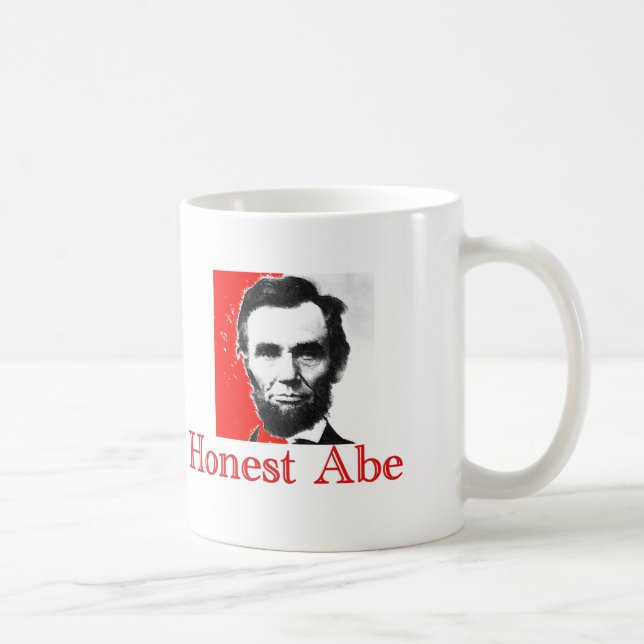 "Ehrlicher Abe" Abe Lincoln Kunst-T - Shirt u. Tasse (Rechts)
