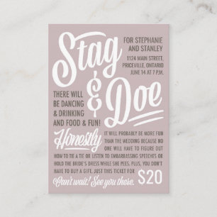 Ehrliches Stag & Doe Ticket