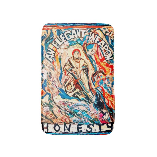 Ehrlichkeit, eine elegante Waffe für zivilisierte  Badematte (Vorderseite Vertikal)