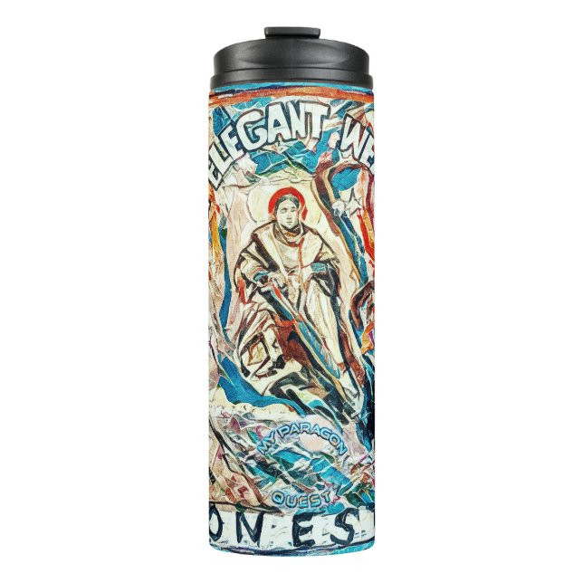 Ehrlichkeit, eine elegante Waffe für zivilisierte  Thermosbecher (Vorderseite)