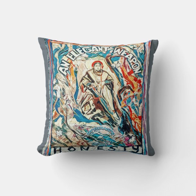 Ehrlichkeit, eine elegante Waffe. Kissen (Vorderseite)