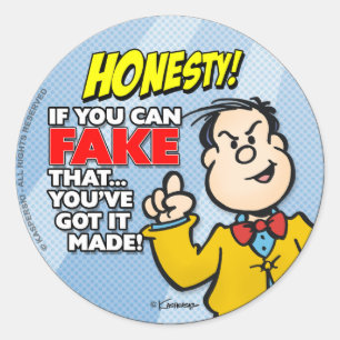 Ehrlichkeit Runder Aufkleber