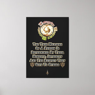 Ehrlichkeit und Integrität respektieren MXT Leinwanddruck