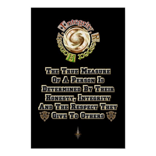 Ehrlichkeit und Integrität respektieren MXT Poster (Vorderseite)