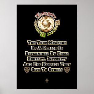Ehrlichkeit und Integrität respektieren MXT Poster