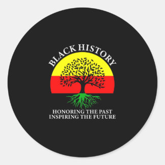 Ehrung des vergangenen Inspirierend Schwarzgeschic Runder Aufkleber