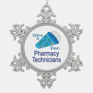 Ehrung für Pharmazeutisch-technische Assistenten Schneeflocken Zinn-Ornament