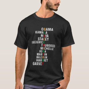 Ehrung schwarzer Führer in Geschichte Kultur und R T-Shirt