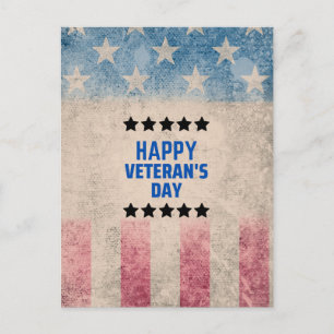 Ehrung unseres Helden Happy Veteran's Day Postkarte