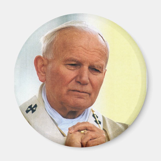 Ehrwürdiger Papst Johannes Paul II Magnet (Vorne)