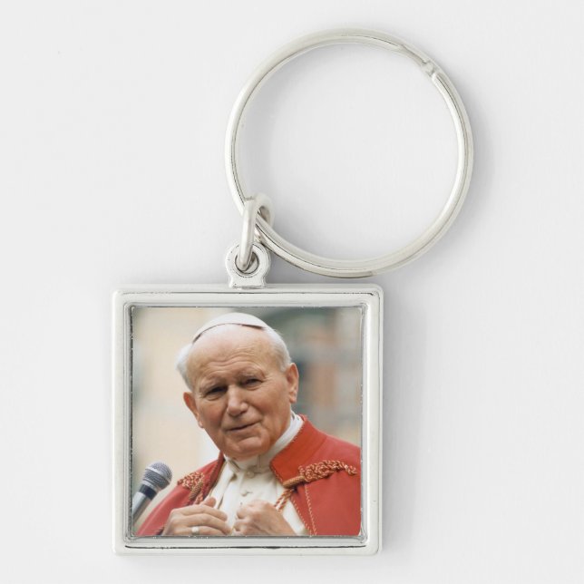 Ehrwürdiger Papst Johannes Paul II Schlüsselanhänger (Vorne)