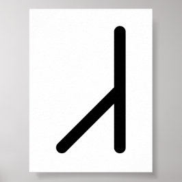 EHWAZ Nordische Rune (Pferd, Partnerschaft, Bewegu Poster