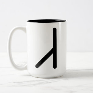 EHWAZ Nordische Rune (Pferd, Partnerschaft, Bewegu Zweifarbige Tasse