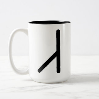 EHWAZ Nordische Rune (Pferd, Partnerschaft, Bewegu Zweifarbige Tasse