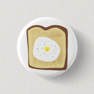 Ei auf Toast Frühstück mit Sonnenseite oben Button