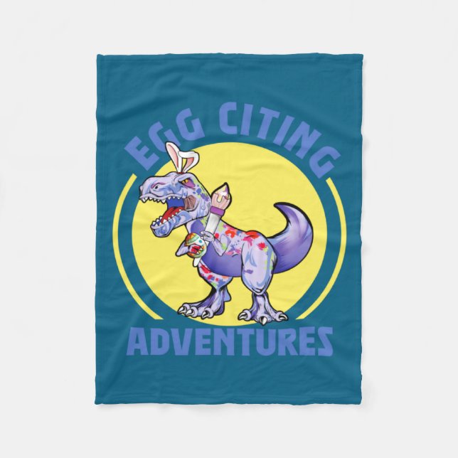Ei Aufregende Abenteuer Ostern T Rex Dinosaurier H Fleecedecke (Vorderseite)