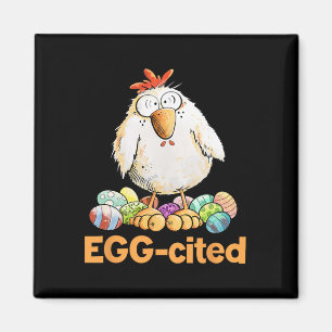 Ei-Aufregendes Lustiges Osterhuhn-Design Magnet