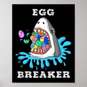 Ei Breaker Hai Ostern Spaß Jungen Mädchen Kinder 1 Poster