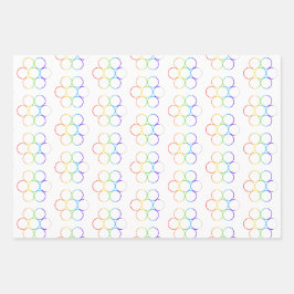 Ei des Lebens Chakra 3 Blatt Wrapping Paper Set