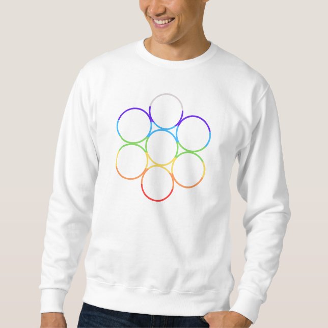 Ei des Lebens Chakra Mens Sweatshirt (Vorderseite)