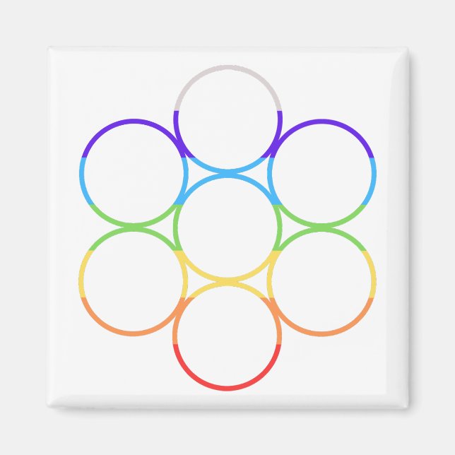 Ei des Lebens Chakra Platz Magnet (Vorne)