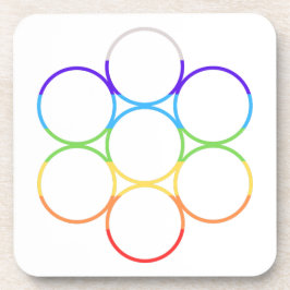 Ei des Lebens Chakra Platz Set Getränkeuntersetzer