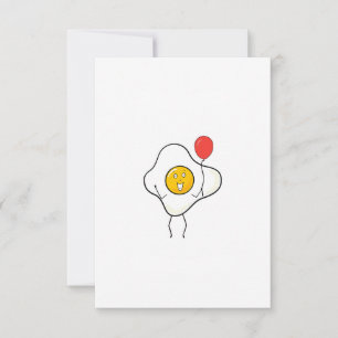 Ei-Design mit Luftballon, personalisieren, anpasse Dankeskarte