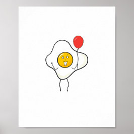 Ei-Design mit Luftballon, personalisieren, anpasse Poster