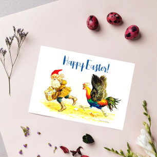 Ei-Dieb Vintage Lustig Jenny Nyström Ostern Feiertagskarte