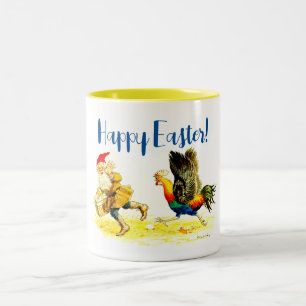 Ei-Dieb Vintage Lustig Jenny Nyström Ostern Zweifarbige Tasse