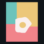 Ei Fried Breakfast Bunter Pop Art Poster<br><div class="desc">Art Print for Kitchen with Eggs</div>