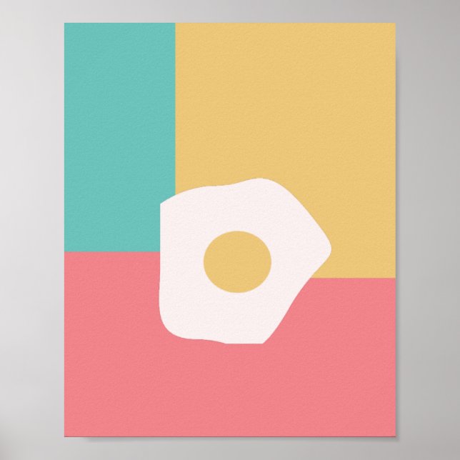 Ei-Frühstück in Farbe Pop-Art-Stil Poster (Vorne)
