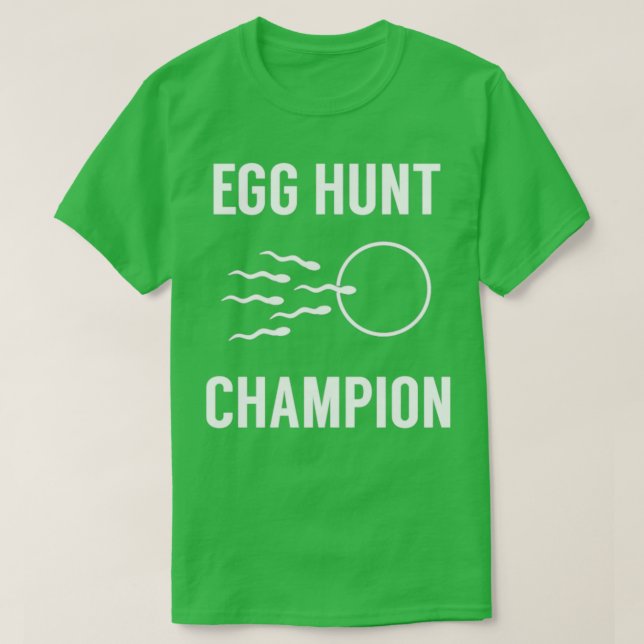 Ei Hunt Champion Funny Vater Osterschwangerschaft T-Shirt (Design vorne)