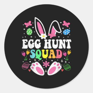 Ei Hunt Ei Jung Crew Familie Happy Ostern B Runder Aufkleber
