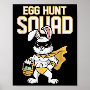 Ei Hunt Squad Bunny Family Matching Osterfest Part Poster