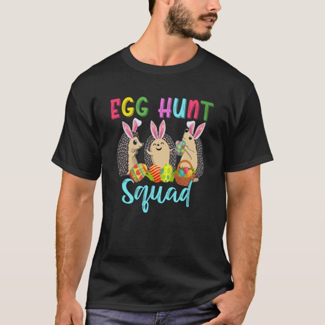 Ei Hunt Squad Drei Ostersonnige Igel Huntin T-Shirt (Vorderseite)