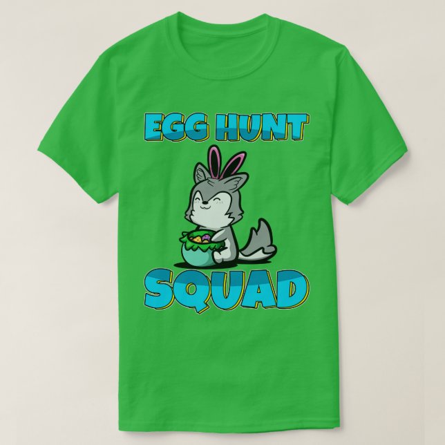 Ei Hunt Squad Niedlich Husky Hund Ostereier Jagen T-Shirt (Design vorne)