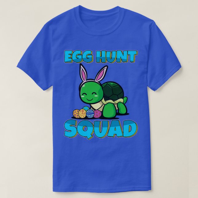 Ei Hunt Squad Niedlich Turtle Ostereier Jagen T-Shirt (Design vorne)